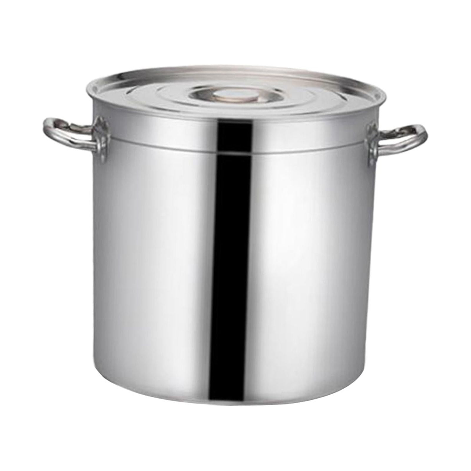 Magideal - Olla De Acero Inoxidable, Ollas De Inducción, Cubo De Aceite, Fácil De Limpiar Con Mango, Utensilios De Cocina Grandes Multifuncionales Para Comedores 40cm