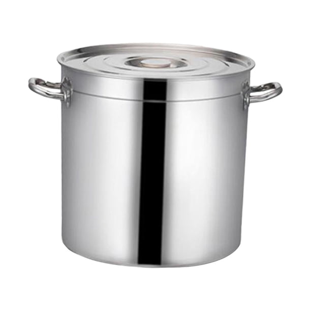 Olla de acero inoxidable, ollas de inducción, cubo de aceite, fácil de limpiar con mango, utensilios de cocina grandes multifuncionales para comedores 40cm