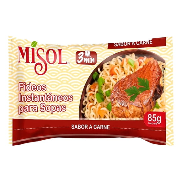 Fideos Instantáneos Misol Sabor Carne 85g - Caja 24 Uds.