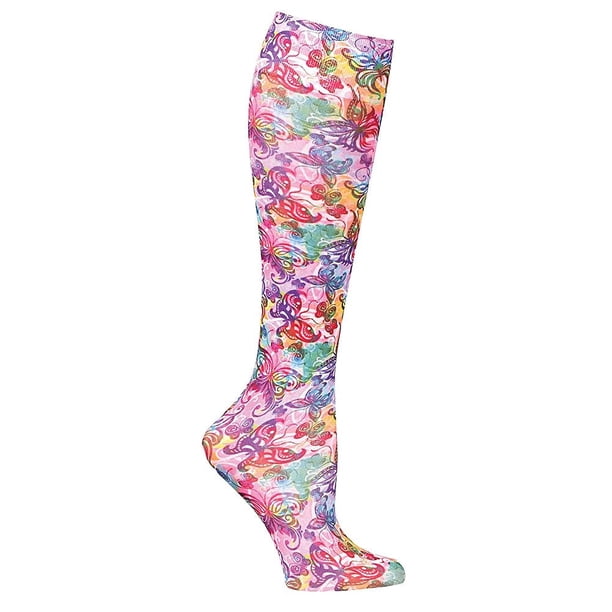 Calcetines Celeste Stein Hasta la Rodilla con Compresión Moderada y Diseño de Pierna Ancha – Estampados Artísticos