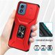 thumbnail image 5 of Funda Armada para Motorola Moto G Play 2024 con Tapa Deslizante y Soporte Magnético Giratorio Rojo, 5 of 5