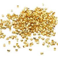 Bothyi - 500 Cuentas De Crimpado De Tubo De Moda De 2 Mm Mini Para La Fabricación De Joyas Colgante Collar De Oro