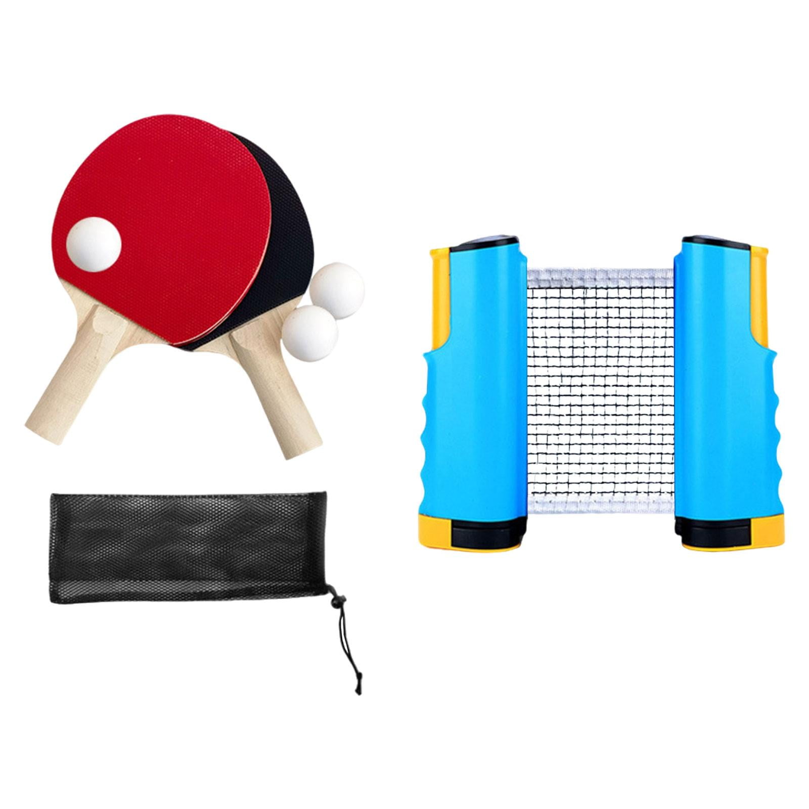 Ioensy - Juego De Paletas De Ping Pong, Juego De Tenis De Mesa Para Mesa, Para Viajar, Para Entrenar, Color Azul