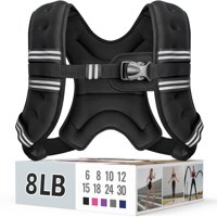 Chaleco Pesado Zeerun De 3,6 Kg Para Mujeres Y Hombres, 8 Libras, Negro