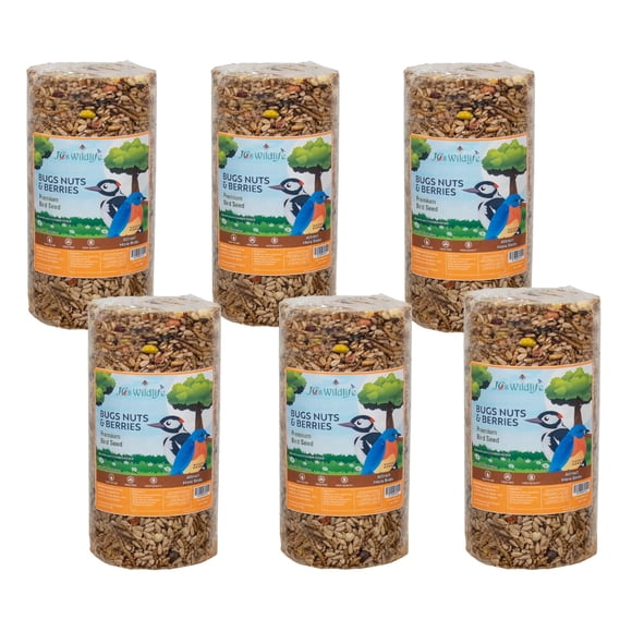 Bird Seed JCs Wildlife Bichos, frutos secos y bayas, 680 g, paquete de 6