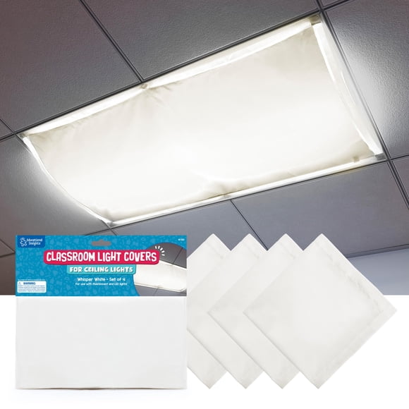 Fundas para luces fluorescentes, paquete de 4 unidades, Educational Insights Whisper White