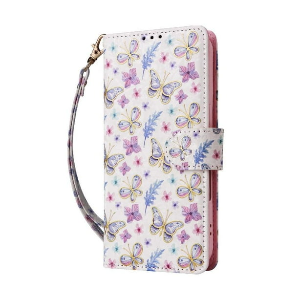 FOXDOCK Funda Tipo Cartera Floral para iPhone 11 Pro ,Funda con Tapa de Cuero PU, Protección Antigolpes con Ranuras para Tarjetas y Soporte