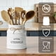 thumbnail image 4 of Soporte para utensilios Barnyard Designs Ceramic Farmhouse White, 4 of 9