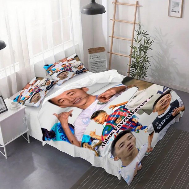 3pcs Abbos Fayzullayev Theme Printed Bedding Set Suitable for Bedroom Decor
