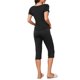 thumbnail image 3 of INSPIRE CHIC Conjunto de Pijama Capri para Mujer con Volantes, Manga Corta, Cuello en U, Pantalones Recortados, Ropa de Casa Refrescante de Verano XL Negro, 3 of 6