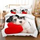 thumbnail image 1 of 2014 Cute dog Bedding Set Twin Full Size Pet dog Bed Set Teenager Bedroom Duvetcover Sets 031 Bed Sheets, 1 of 5