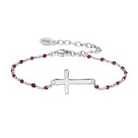 Heshpaws - Brazalete Cruz Religiosa De Plata De Ley