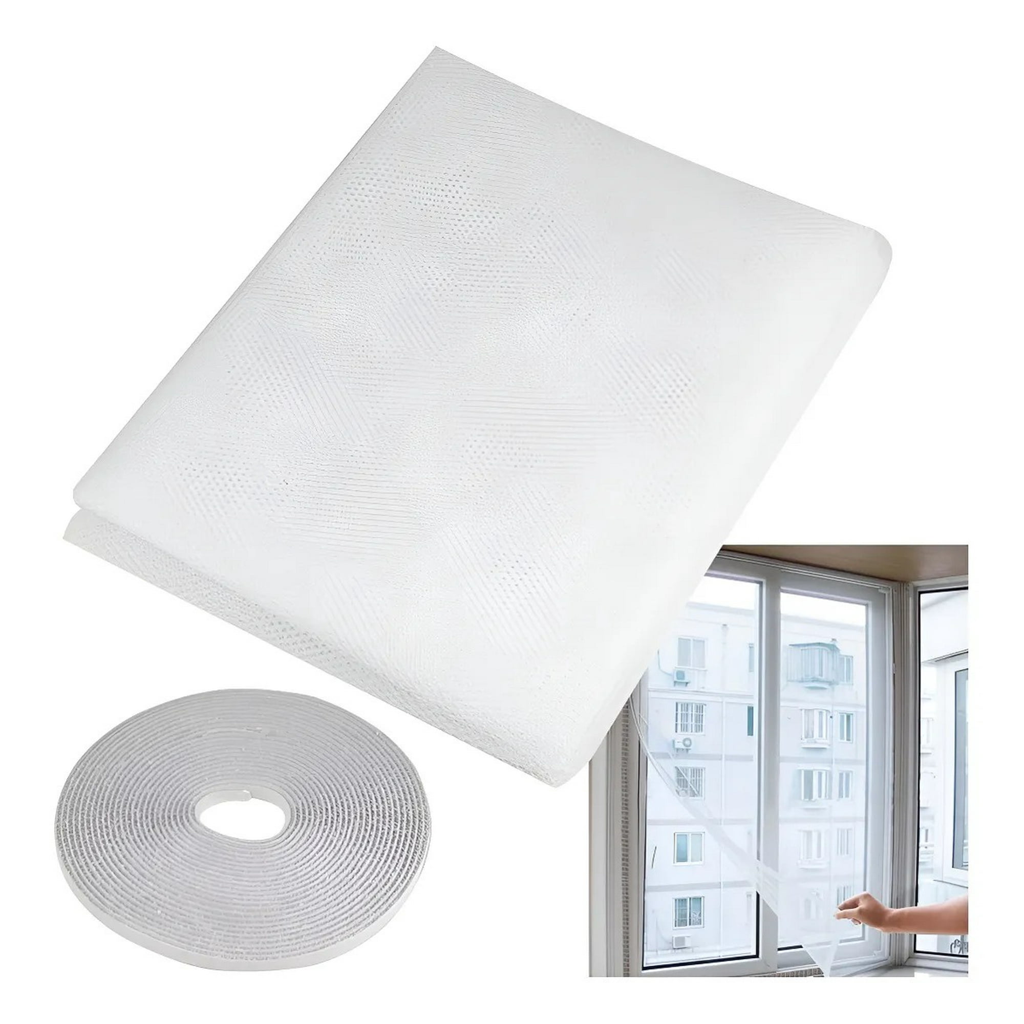 Genérica - Pack X5 Malla Antimosquito Ventana 130x150cm Cortar A Cualquier Tamaño. Mosquitera Moscas