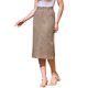 thumbnail image 1 of Falda Midi de Algodón y Lino INSPIRE CHIC para Mujer Casual con Abertura Trasera y Bolsillos L Marrón, 1 of 6