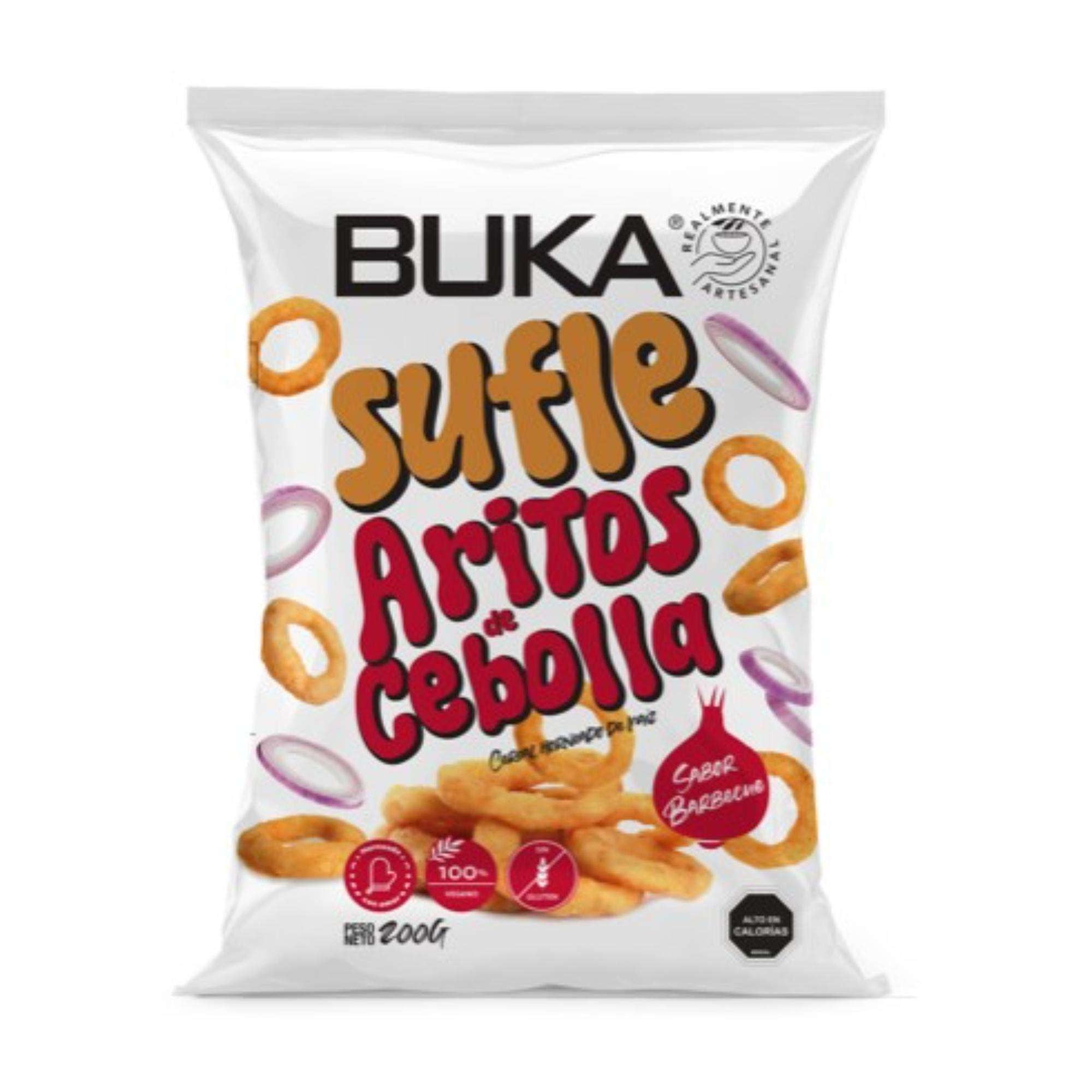 Suflés Aritos Cebolla Bbq 200 g Buka