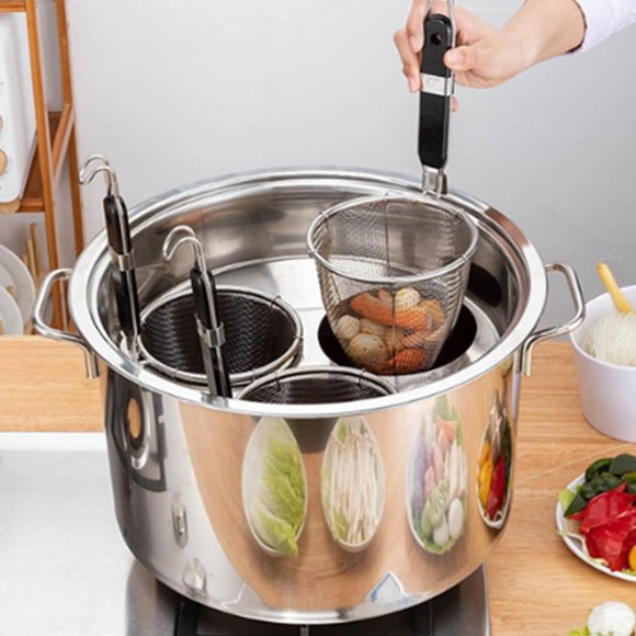 Cocedor de Pasta Buokaiw de Acero Inoxidable con Múltiples Cestas
