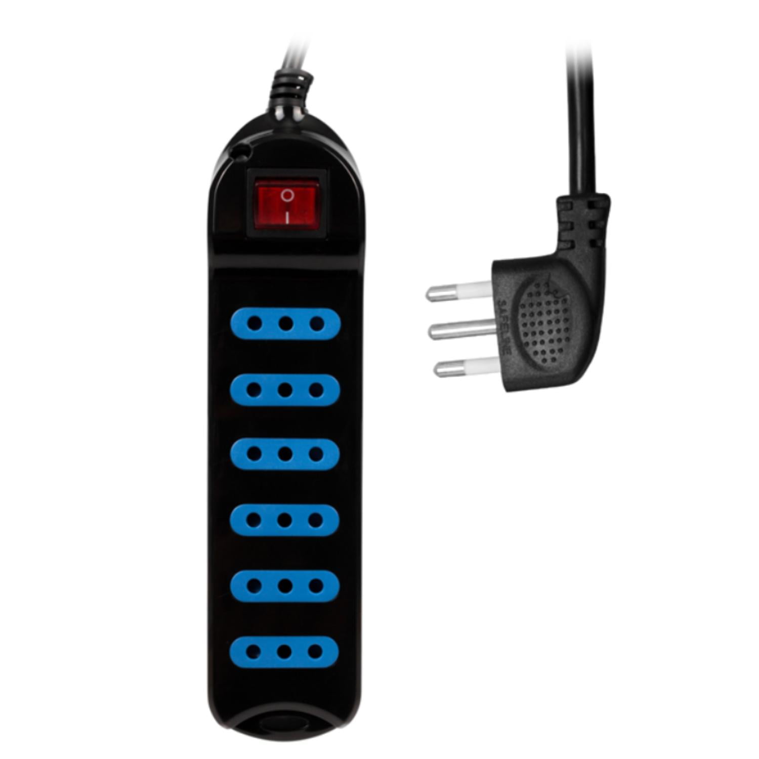 Philco - Alargador Extension 6 Entradas Con Switch 3mts Negro