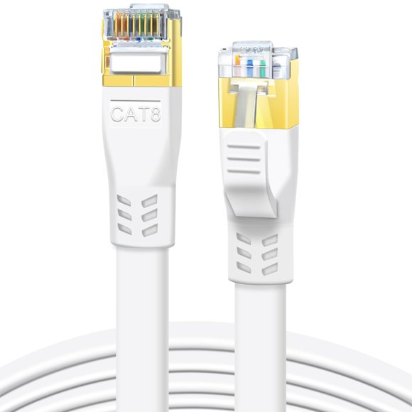 Cable Ethernet DDMALL CAT8 plano de 4,5 m, 40 Gbps, blindado