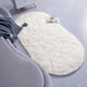thumbnail image 3 of Alfombra Goideal Fluffy Bedroom, pequeña, ovalada, color crema, 80 cm x 160 cm, 3 of 7