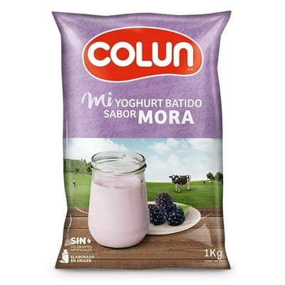 Yoghurt Batido Sabor Mora Bolsa 1 Kg Colun
