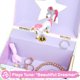 thumbnail image 4 of Caja de almacenamiento para joyas musicales, diseño de unicornio, joyero, 4 of 7