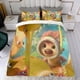 thumbnail image 4 of Pookoo Conjunto de sábanas temático, trío de piezas, cómodo y amigable con la piel, diseño único, regalo de decoración para el hogar para familiares, amigos y fans,140cm *210cm, 4 of 6