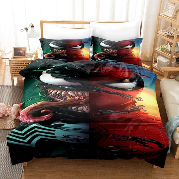 Spider Ma-n Spider M-an Bedding Set Sheet Set for Kids Adults,All Season Lightweight
