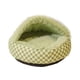 thumbnail image 2 of Cama De Felpa Con Capucha Para Gatos, Cómoda Cama Para Gatitos, Suministros Para Mascotas, Cachorros, Color Verde, 2 of 5