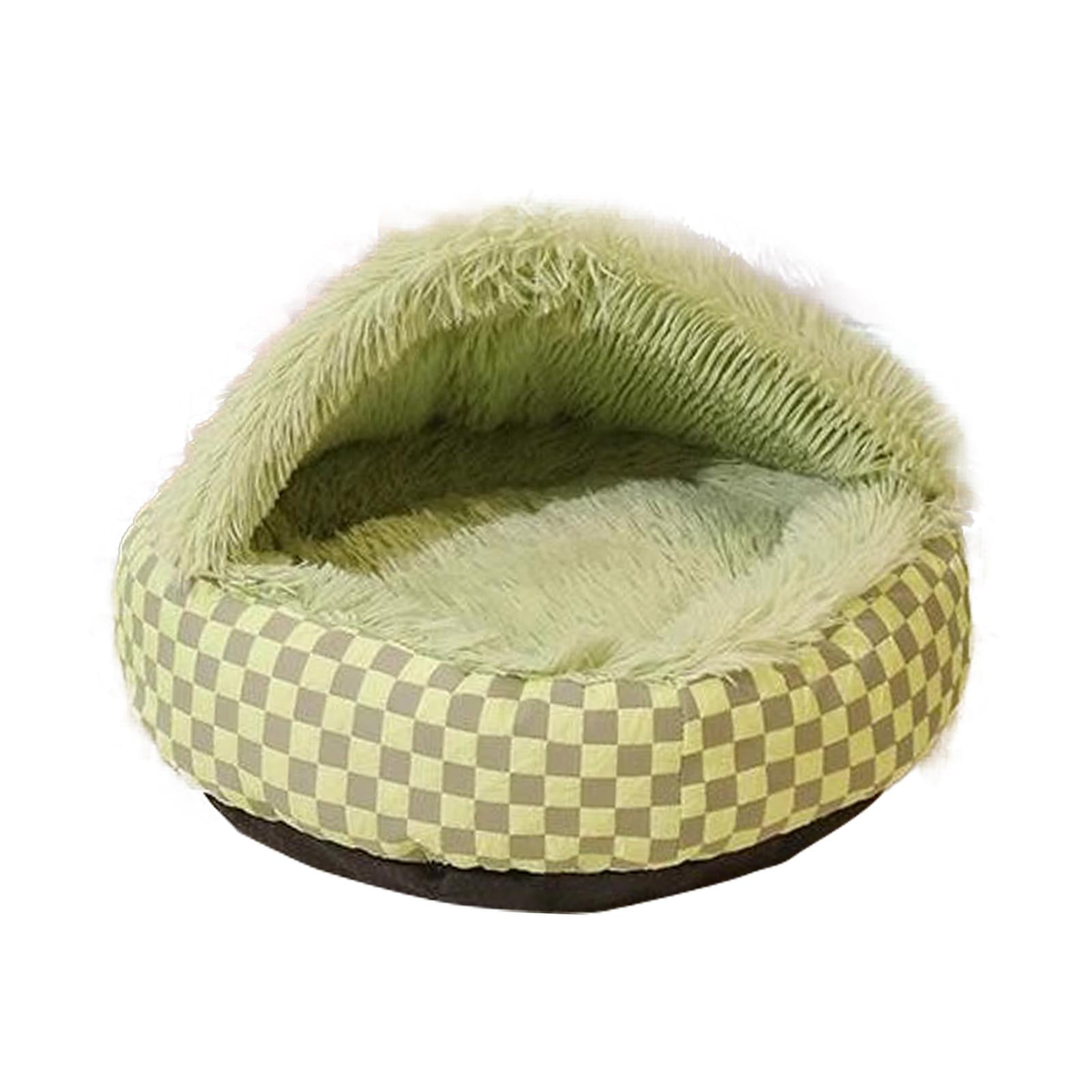 Magideal - Cama Redonda Para Gatos, Cama Para Perros Pequeños, Cómoda Cama Para Gatos, Cojín, Cueva, Nido Cálido, Casa De Animales Para Cachorros Y Perros Pequeñ Verde