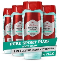 Gel De Baño Old Spice Hydro Para Hombre Pure Sport Plus 473 Ml X4
