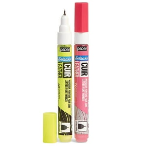 Marcador De Pintura Para Cuero Pebeo Setacolor Set 2 Fluor