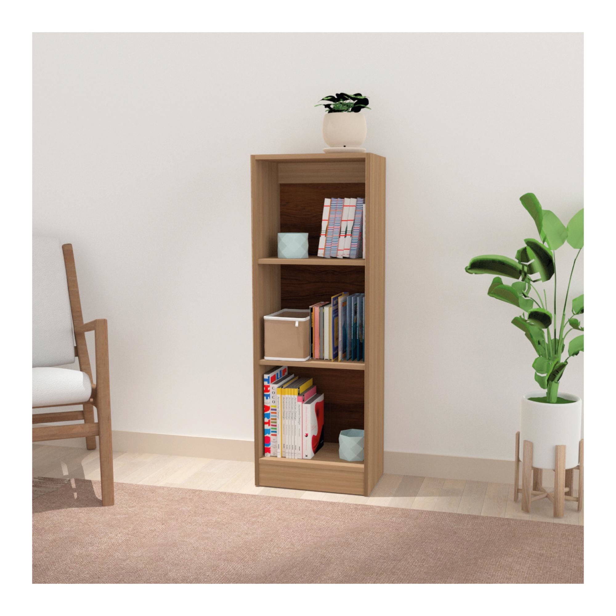 Stanford - Librero 2 Repisas 112X40 Cm Nogal Africano