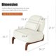 thumbnail image 2 of Silla de acento linda con patas de madera maciza, silla de salón de cuero falso con cojín suave, 2 of 5