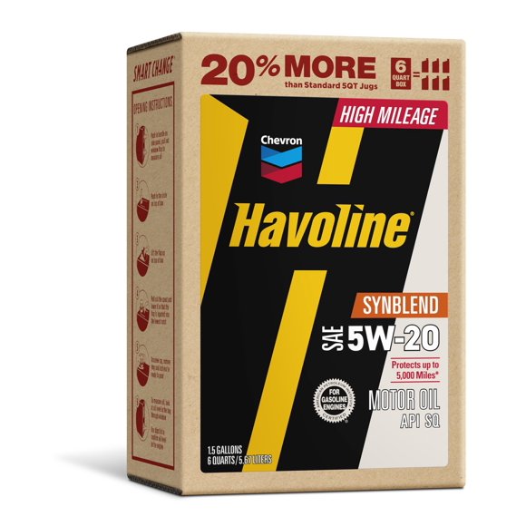 Aceite de motor HAVOLINE 5W-20 Synthetic Blend 5,7 L