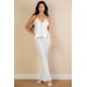 thumbnail image 1 of Conjunto De Top Halter Con Espalda Descubierta Y Abertura Delantera Y Pantalones Acampanados, 1 of 2
