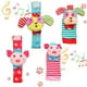thumbnail image 1 of Paquete de 4 sonajeros para bebé, sonajeros para muñecas y calcetines para pies con cachorro y cerdito., 1 of 5