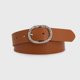 thumbnail image 3 of Cinturón Mujer Hebilla Ovalada Martillada Para Jeans marron Talla Única, 3 of 4