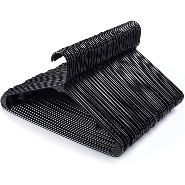 Perchas de plástico para ropa, perchas tubulares duraderas para camisas, perchas para abrigos, delgadas y que ahorran espacio, perchas resistentes, ideales para lavar la ropa y para uso diario. Percha