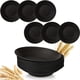 thumbnail image 1 of 6 Pcs 9 Inch Wheat Straw Tray, Lightweight Plastic Dish Cutlery Unbreakable Reusable Dishwasher Microwave Kitchen Cutlery Deep Dinner Plate, Reusable Wheat Straw Dinnerware, Plastic Plates Alternative, 1 of 4
