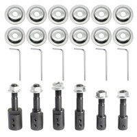 Magideal - 6 Varillas De Conexión De Muela Abrasiva, Eje De Extensión De Amoladora, Piezas De Conversión De Metal Eje De Muela Abrasiva Para Rueda De Pelo, Rueda