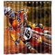 thumbnail image 1 of Cortina de ducha de motocross Ryan Dungey, juego de cortina de baño con ganchos, tamaño 66 x 72 pulgadas, 1 of 3