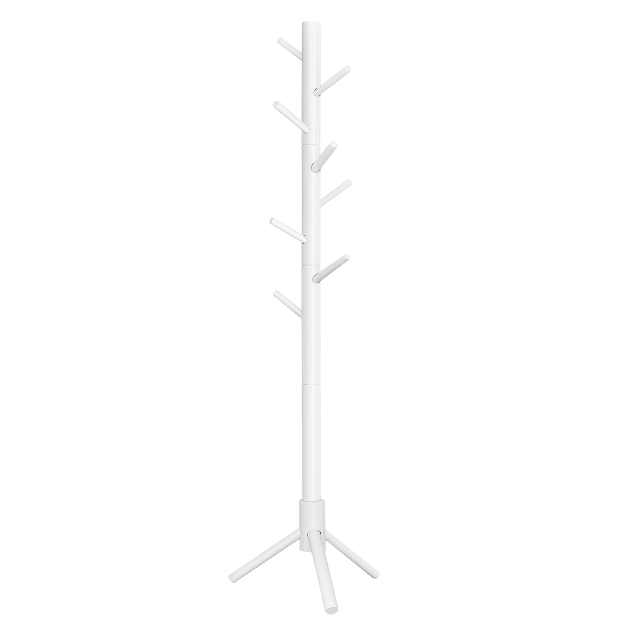Perchero Vasagle De Madera Maciza Con Forma De Árbol Con 8 Ganchos, Color Blanco