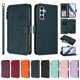 thumbnail image 3 of Funda Cartera Mariposa para [Samsung Galaxy A25 5G] con Soporte y Cremallera Verde oscuro, 3 of 6