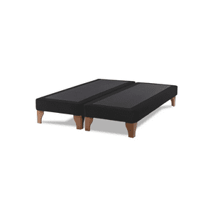 Importclick - Base Dividida Cama Europea 2 Plazas 150X200 Cm Negro Lino