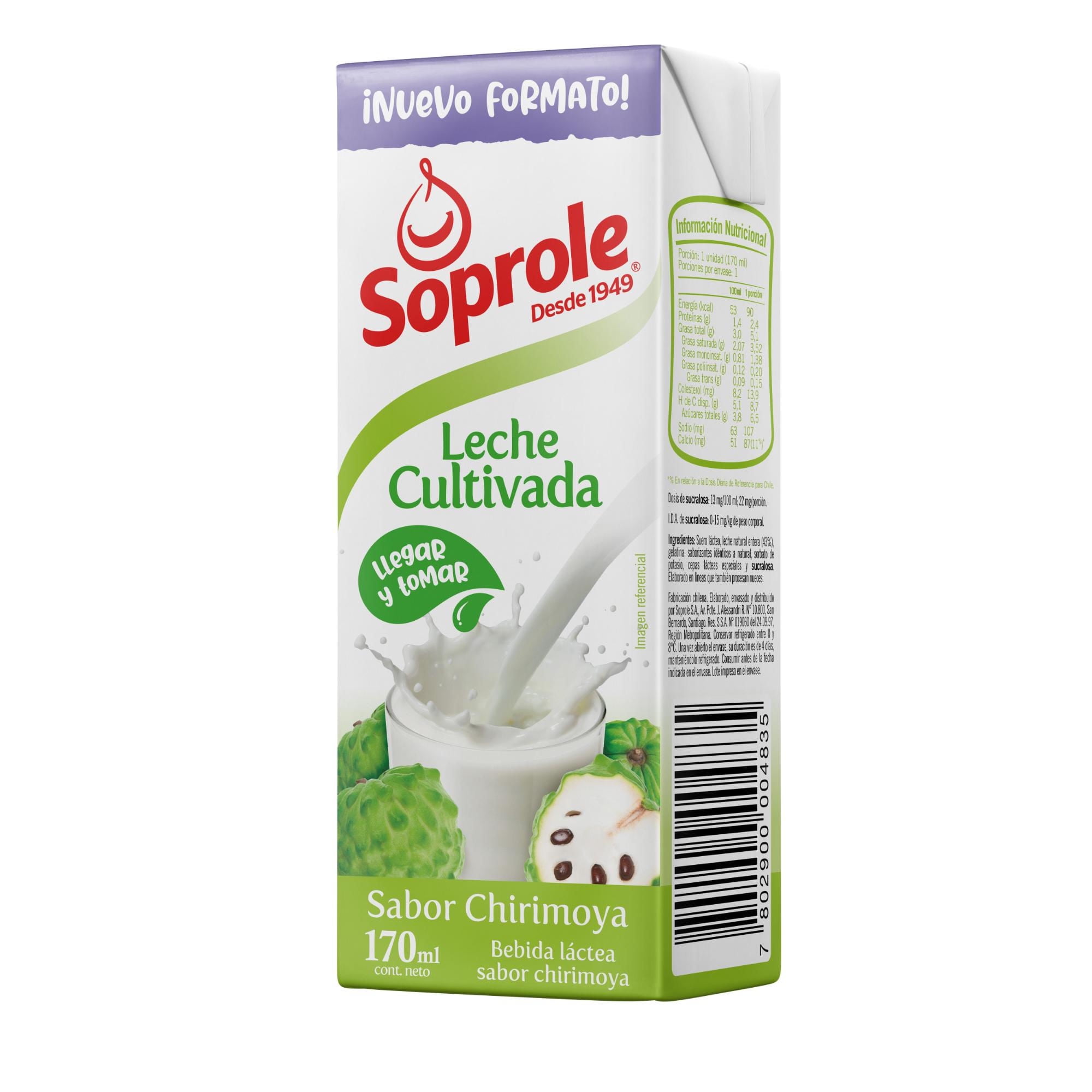 Leche Cultivada Tradicional Chririmoya 3x170ml 510 ml Soprole