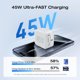 thumbnail image 2 of Cargador EF ECOFLOW USB C 3 en 1 GaN de 45 W para iPhone, iPad, Galaxy, 2 of 8
