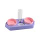 thumbnail image 5 of Cuencos De Puntos Con Dispensador De Agua Juego De Tazones De Comida Húmeda Y Seca Comedero Para Mascotas Bebedero Tres Violeta, 5 of 5