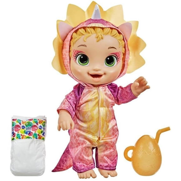Doll Baby Alive Hasbro Collectibles Dino Cuties con cabello rubio