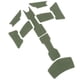 thumbnail image 5 of Pegatinas Para Casco De Corte Alto, Accesorios Para Casco DIY MK, Almohadillas Adhesivas Exteriores, Verde, 5 of 5