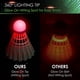 thumbnail image 3 of Badminton 10pcs - Luz de iluminación en la noche oscura, Badminton Shuttlecocks, ejercicio de entrenamiento de pelota deportiva al aire libre en el gimnasio, dos tipos de luces, luz verde y, 3 of 3